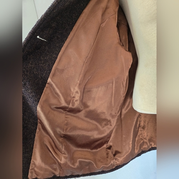 ADDITION ELLE brown wool coat with removable faux fur collar. Size XXL - Picture 8 of 14